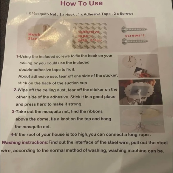 Pink Bed canopy with LED string lights - Picture 3 of 4